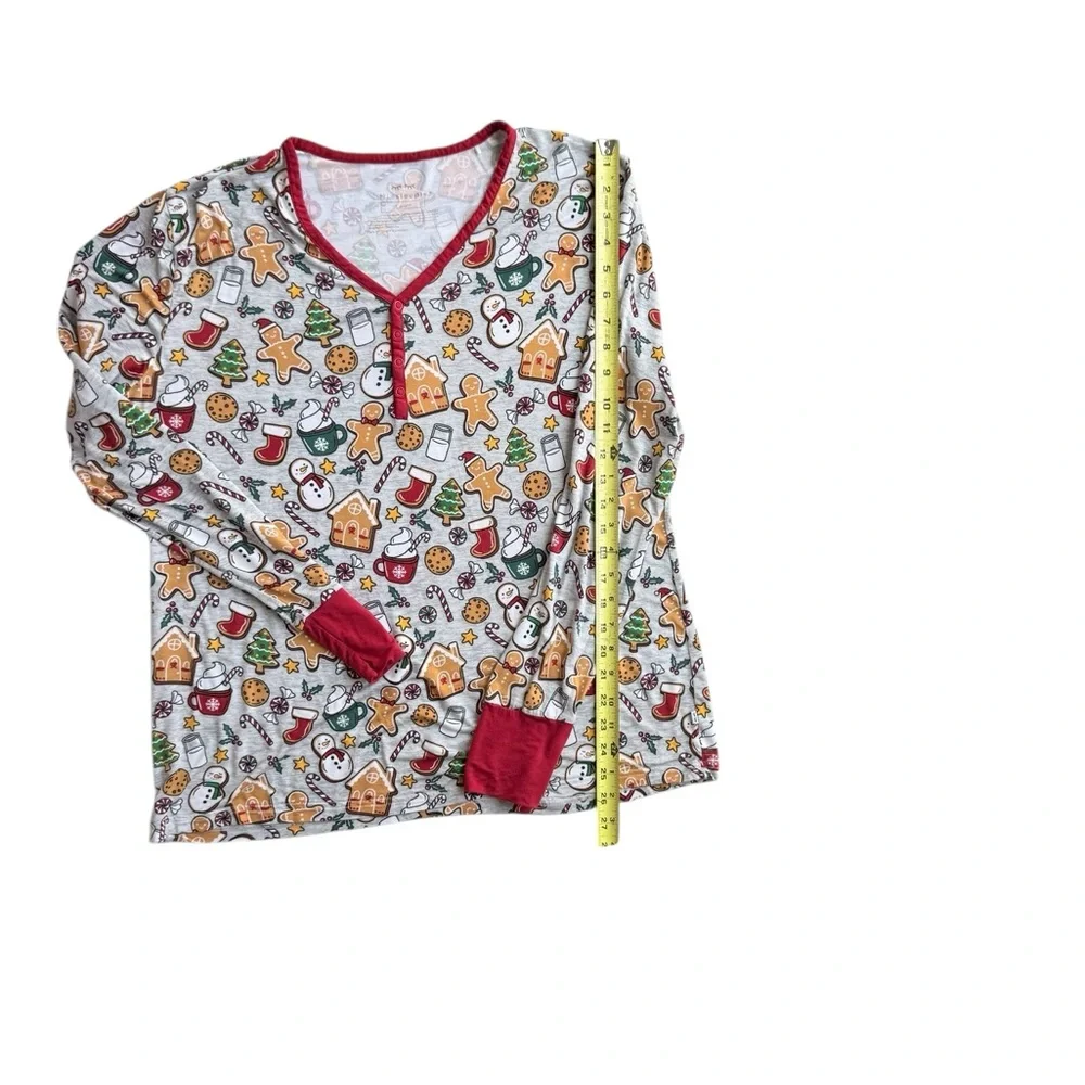 Little Sleepies Holiday Treats Christmas Pajama Top Size LARGE - Picture 3 of 10